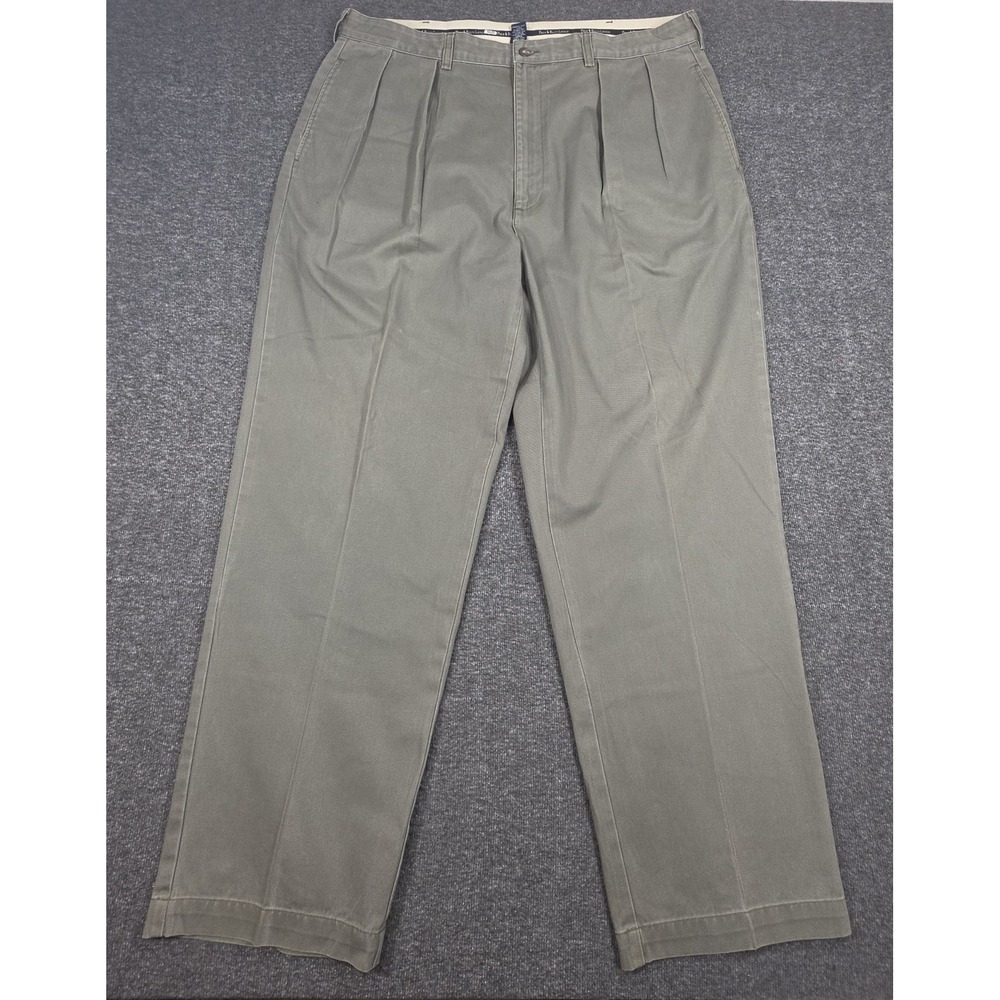 Vtg Polo Ralph Lauren Classic Chino Andrew Pant Pleated Gray Men's Size 40